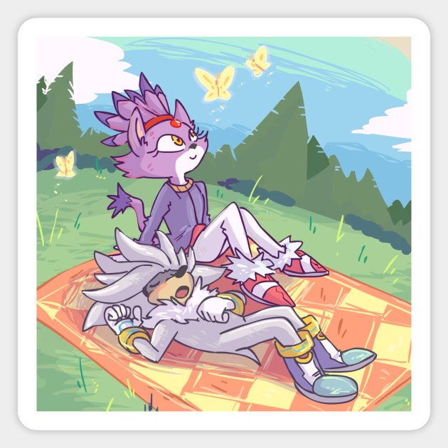 Blaze and Silver's Picnic Sticker by sky665